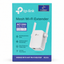 TP-Link Mesh Wi-Fi Extender AC1200 dual-band router package in a bright teal box with a blue bottom band, showing the white extender and OneMesh branding.