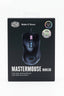 A collage of six different computer mouse retail boxes, showing various models and brands including LG G502 X, Thor's Hammer G200, Mastermouse Mini 30, SteelSeries Rival 5, and eSports 700M.