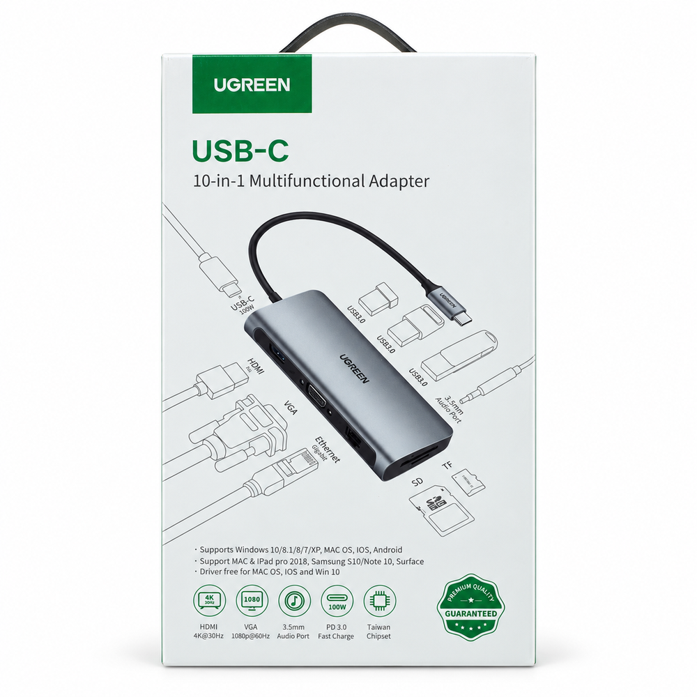 UGREEN 10-in-1 USB-C Multifunctional Docking Station Adapter