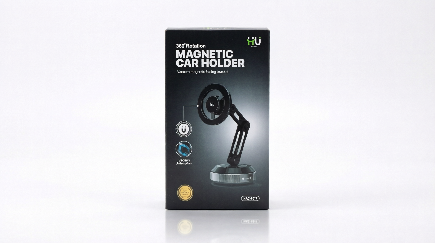 HU Access HAC-1017 360° Vacuum Magnetic Car Holder صورة ثانوية