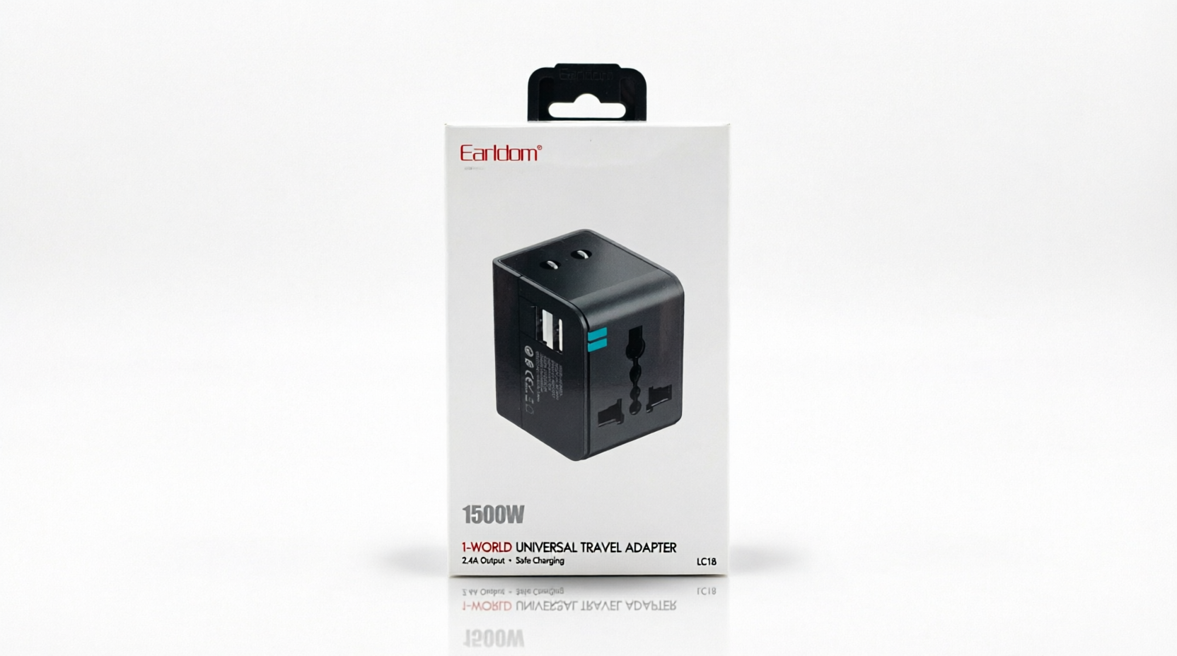 Earldom LC18 1500W Universal Travel Adapter صورة ثانوية