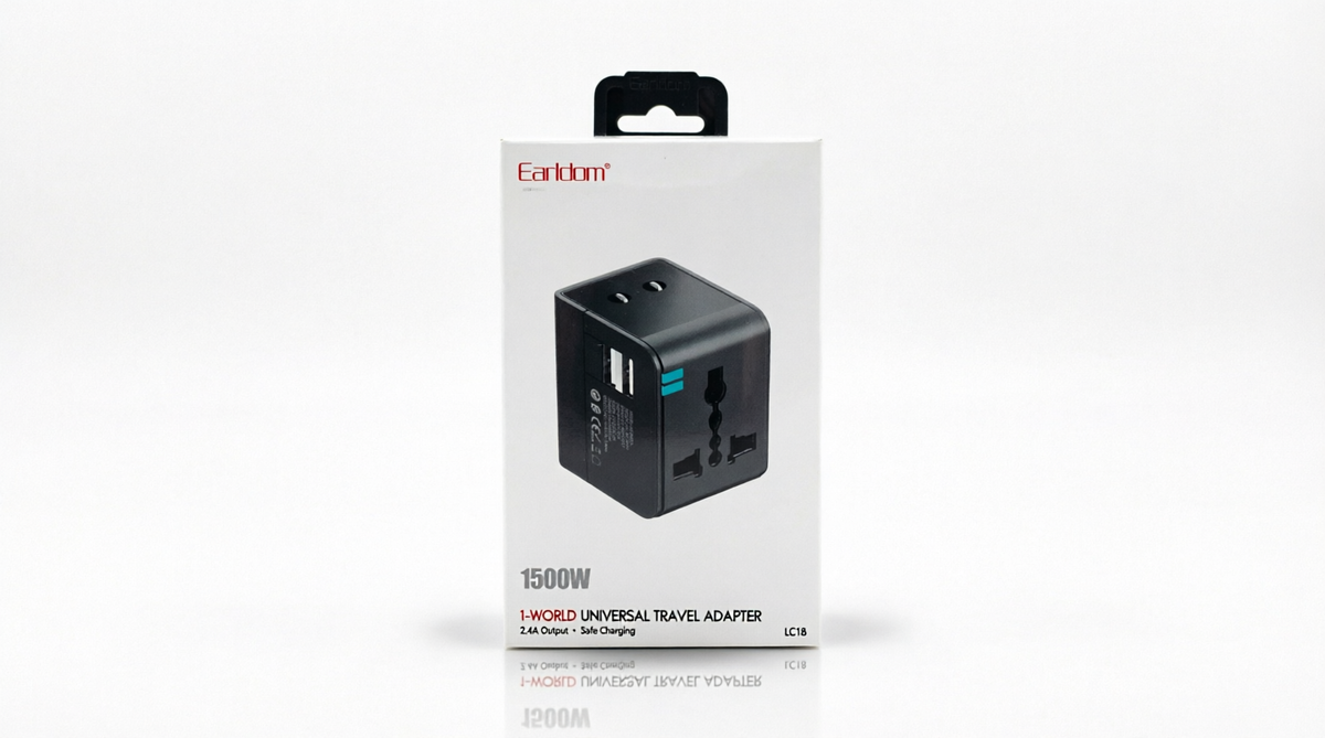 Earldom LC18 1500W Universal Travel Adapter