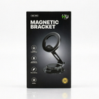 The retail packaging box for a HU Mag Series Magnetic Bracket, shown on a clean white background with a subtle reflection underneath.