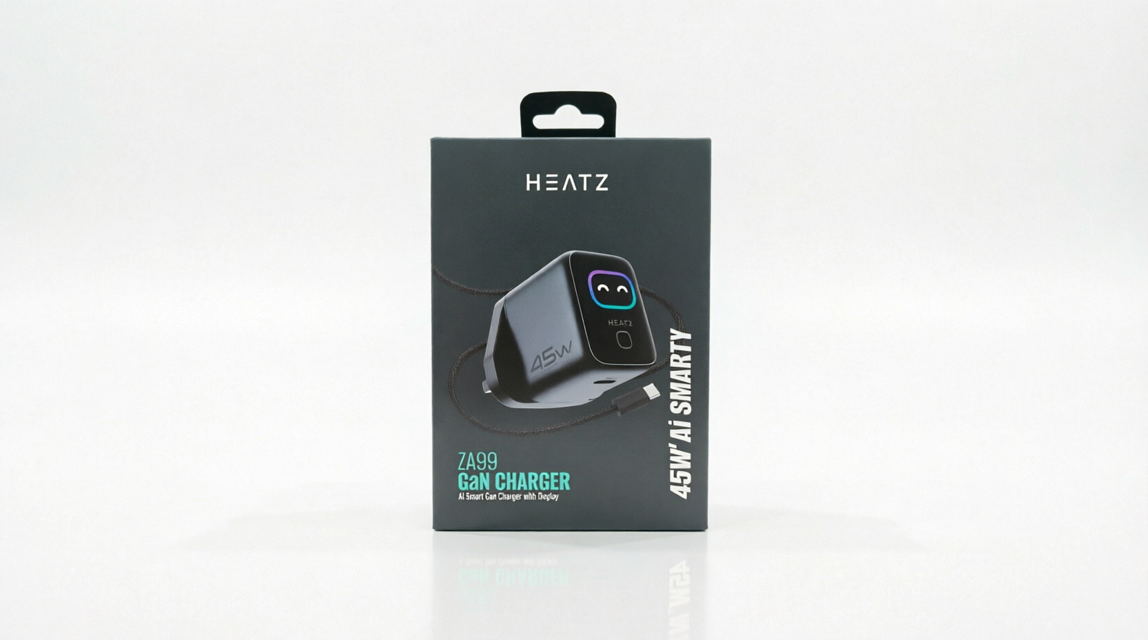 HEATZ ZA99 45W AI Smart GaN Charger with Display صورة ثانوية