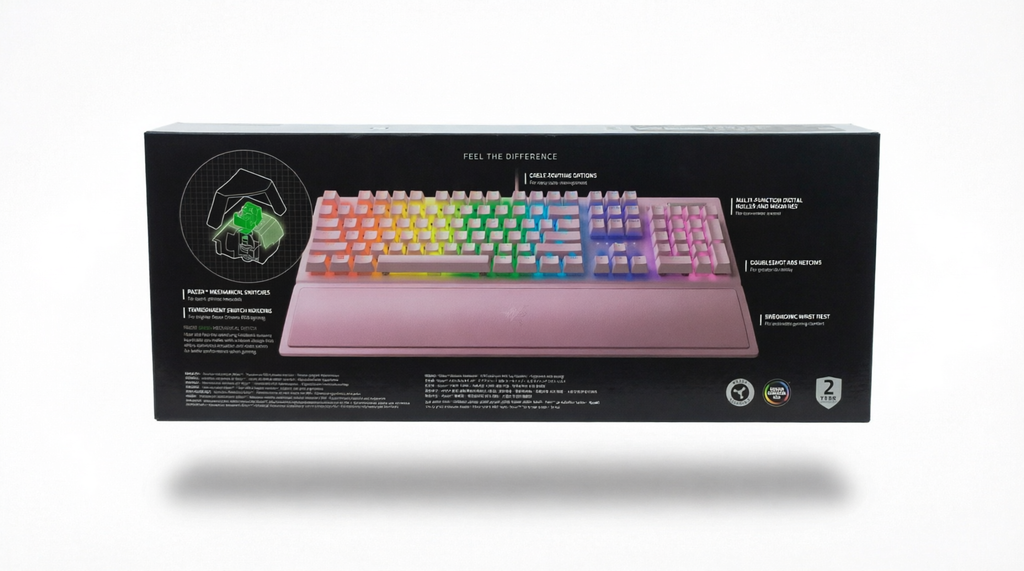 Razer BlackWidow V3 Quartz Mechanical Gaming Keyboard - Green Switch