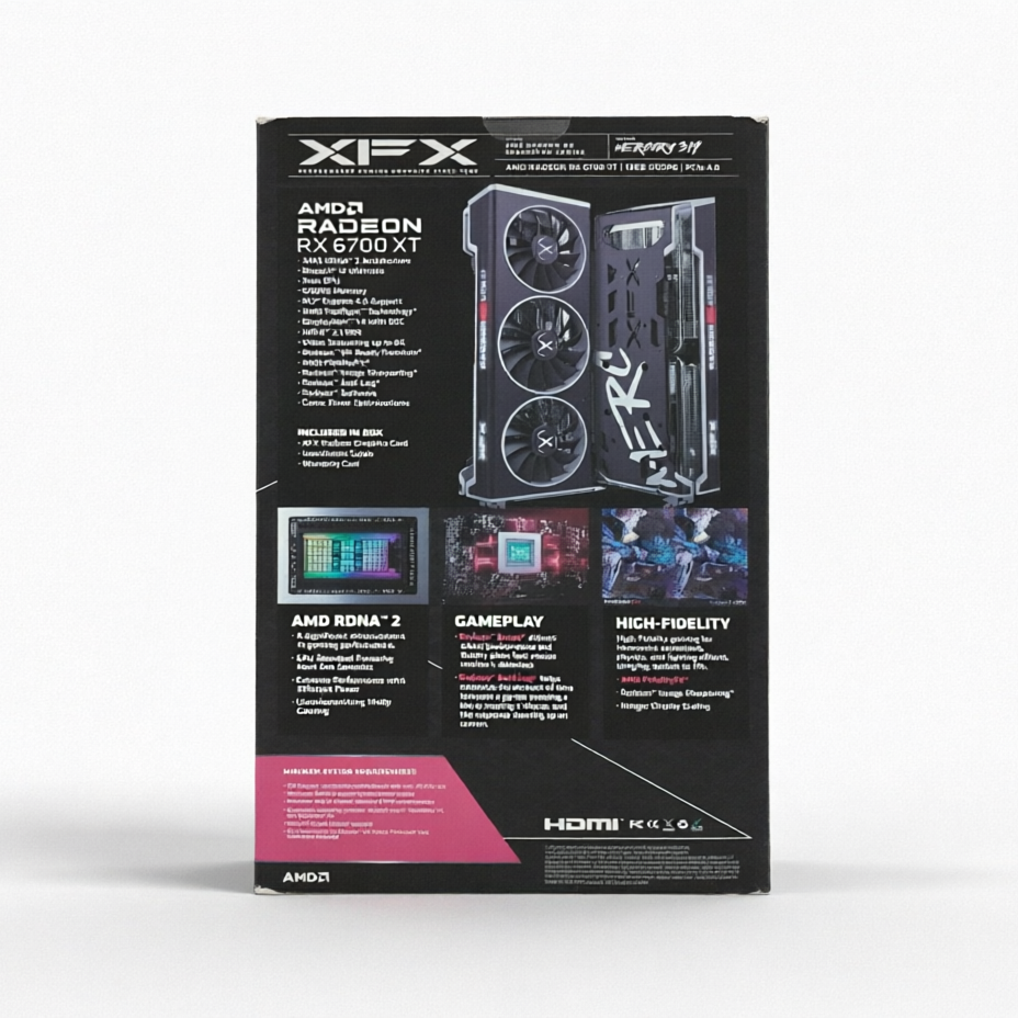 XFX Speedster MERC319 Radeon RX 6700 XT Black 12GB Graphics Card صورة ثانوية