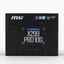 MSI X299 PRO 10G LGA1700 processor retail box in black with white and blue text, centered on a light gray background.
