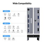 Benfei USB hub with compatibility icons on a white background
