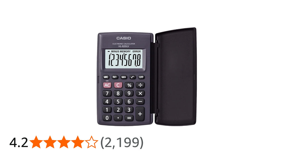 CASIO CALCULATOR HL-820LV-BK-W-DH
