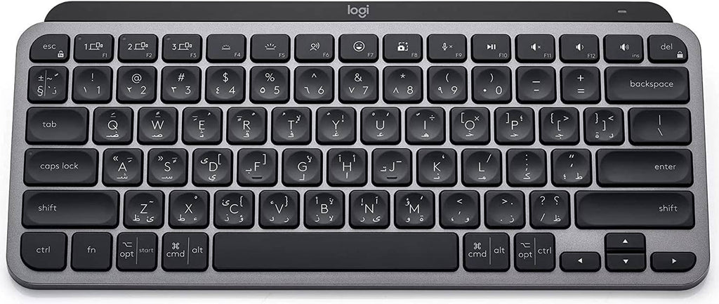 LOGITECH MX KEYS MINI MINIMALIST WIRELESS ILLUMINATED KEYBOARD, BLUETOOTH, ENG/ARB, GRAPHITE