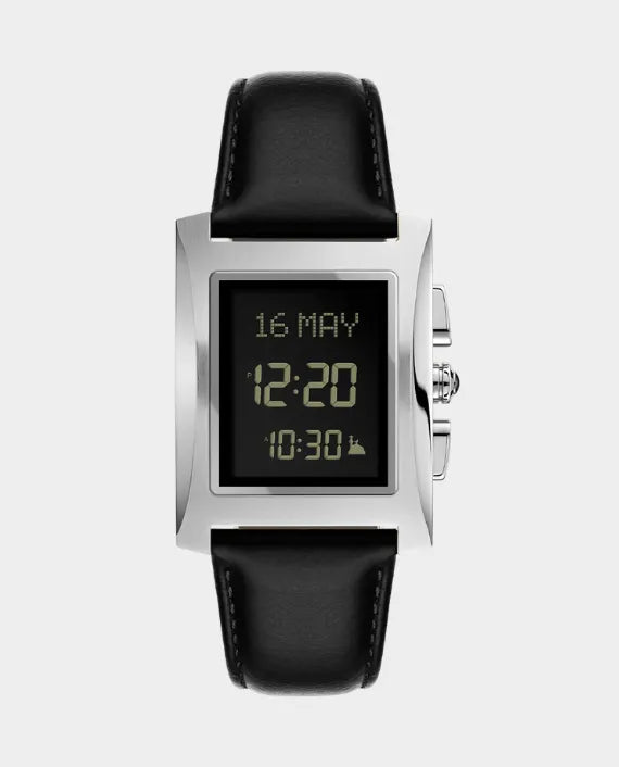 CASIO WATCH WL-08L-SILVER W / BLACK LEATHER