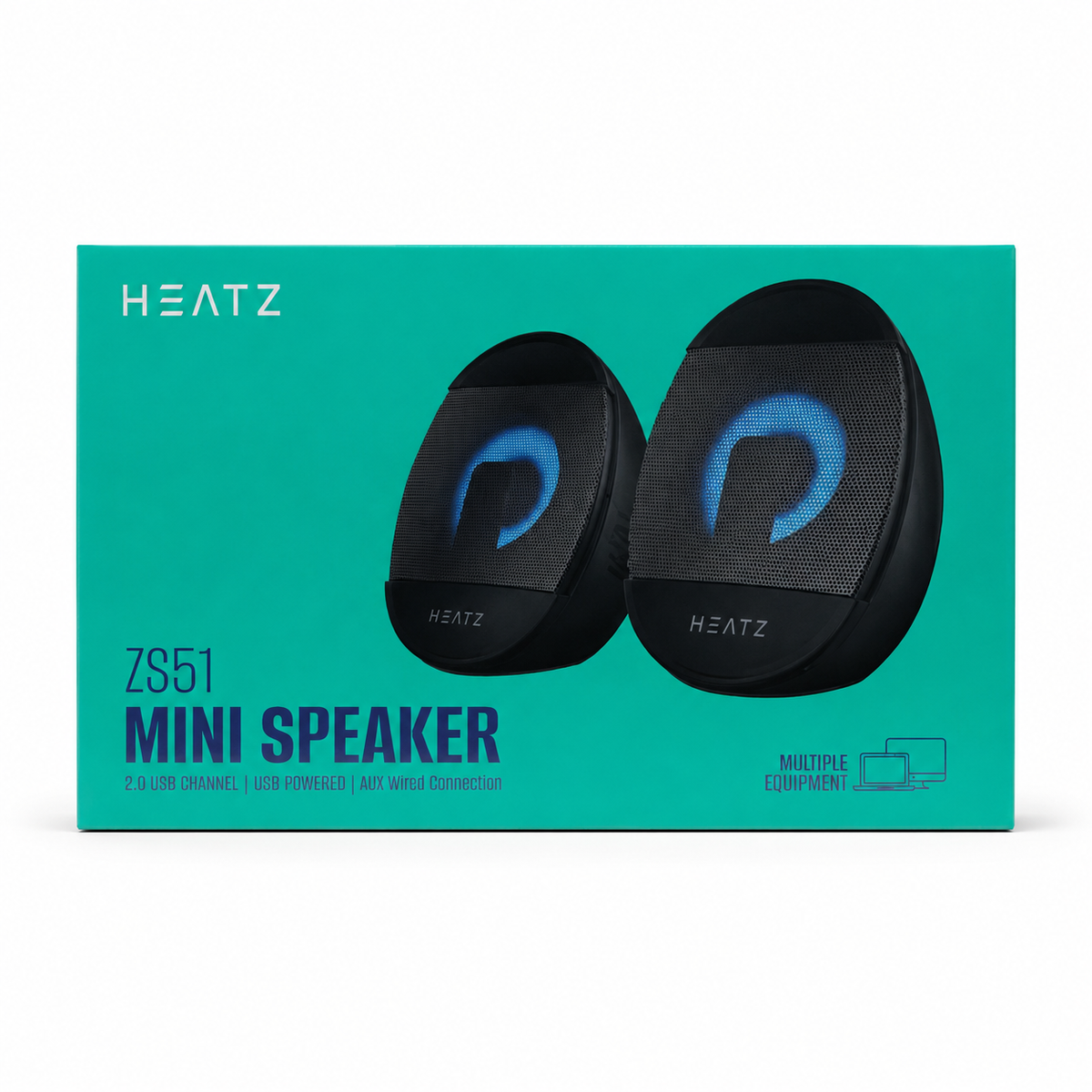 HEATZ ZS51 2.0 USB Mini Speakers - Black