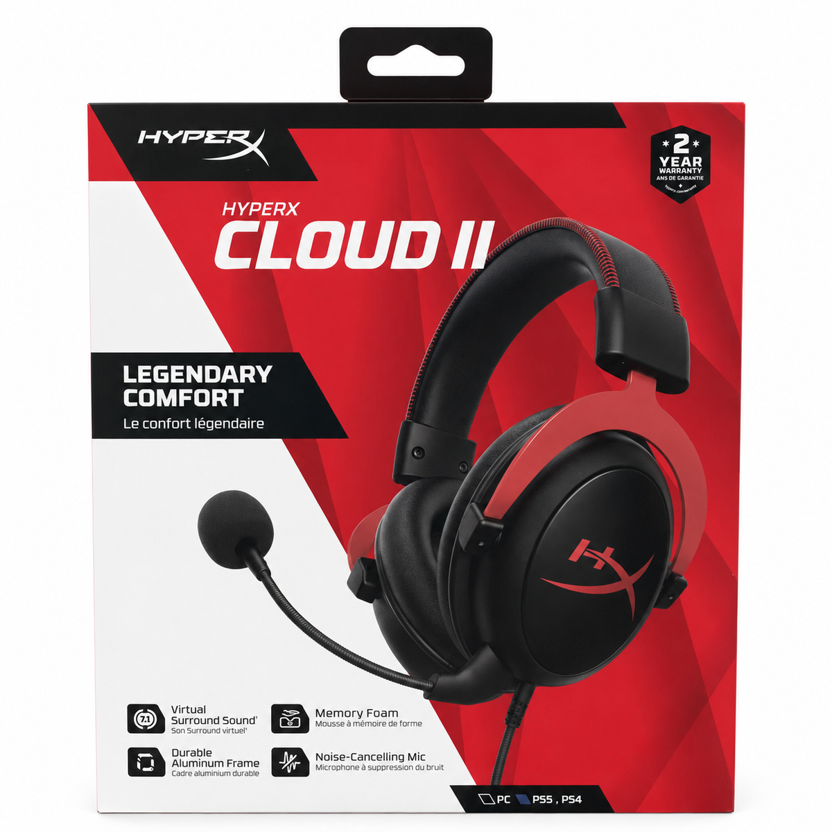 HyperX Cloud II Wired Gaming Headset - Red/Black