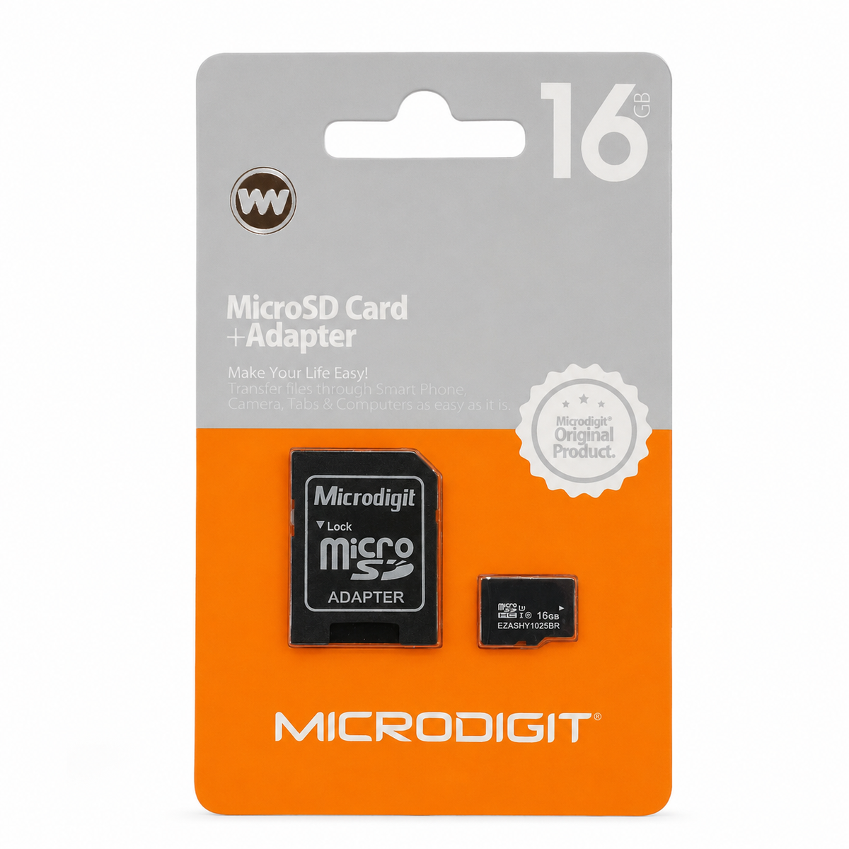 Microdigit 16GB microSD Card with Adapter الصورة الرئيسية