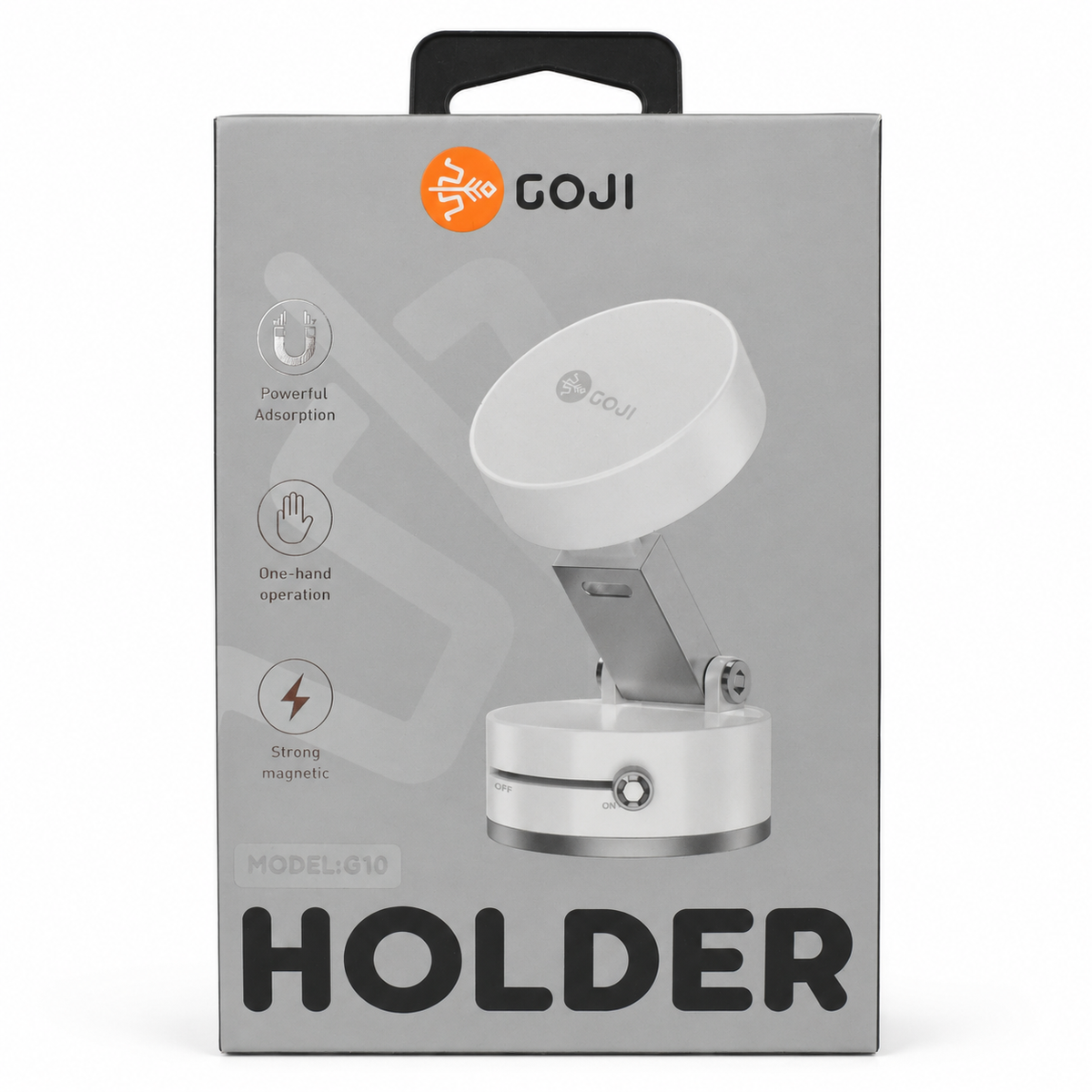 GOJI G10 Magnetic Suction Phone Holder - Silver الصورة الرئيسية