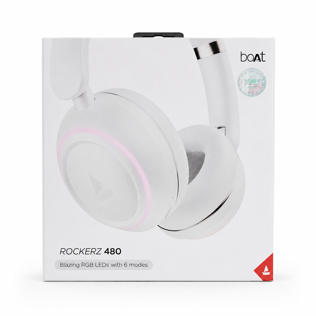 boAt Rockerz 480 Wireless Over-Ear Headphones - White Sabre الصورة الرئيسية