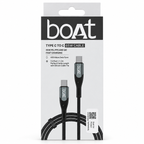 boAt USB-C to USB-C Fast Charging Cable 65W 1.2m - Black