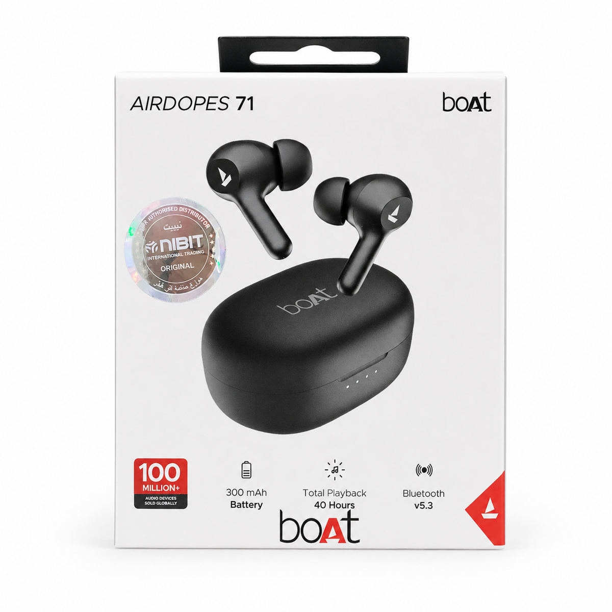 boAt Airdopes 71 True Wireless Earbuds - Active Black الصورة الرئيسية