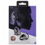 Boat Airdopes Loop clip-on earbud retail packaging, featuring a purple and white box with a side profile of a woman wearing the earbud and two metallic gray earbuds shown on the front.