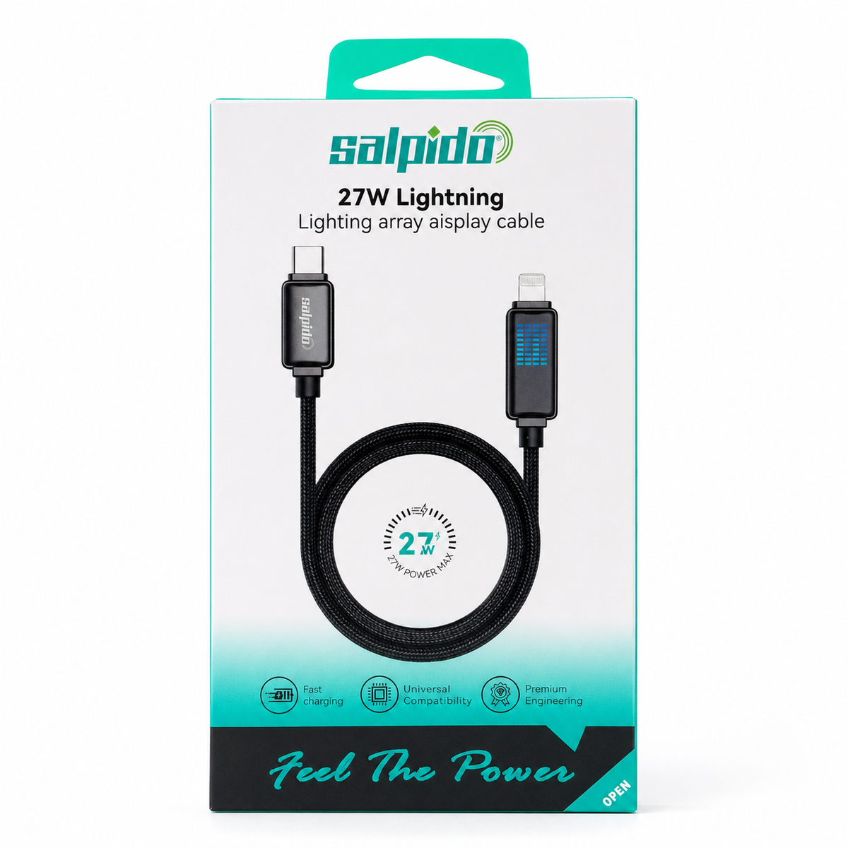 Salpido 27W USB-C to Lightning LED Display Cable - SDC-120 C-L الصورة الرئيسية