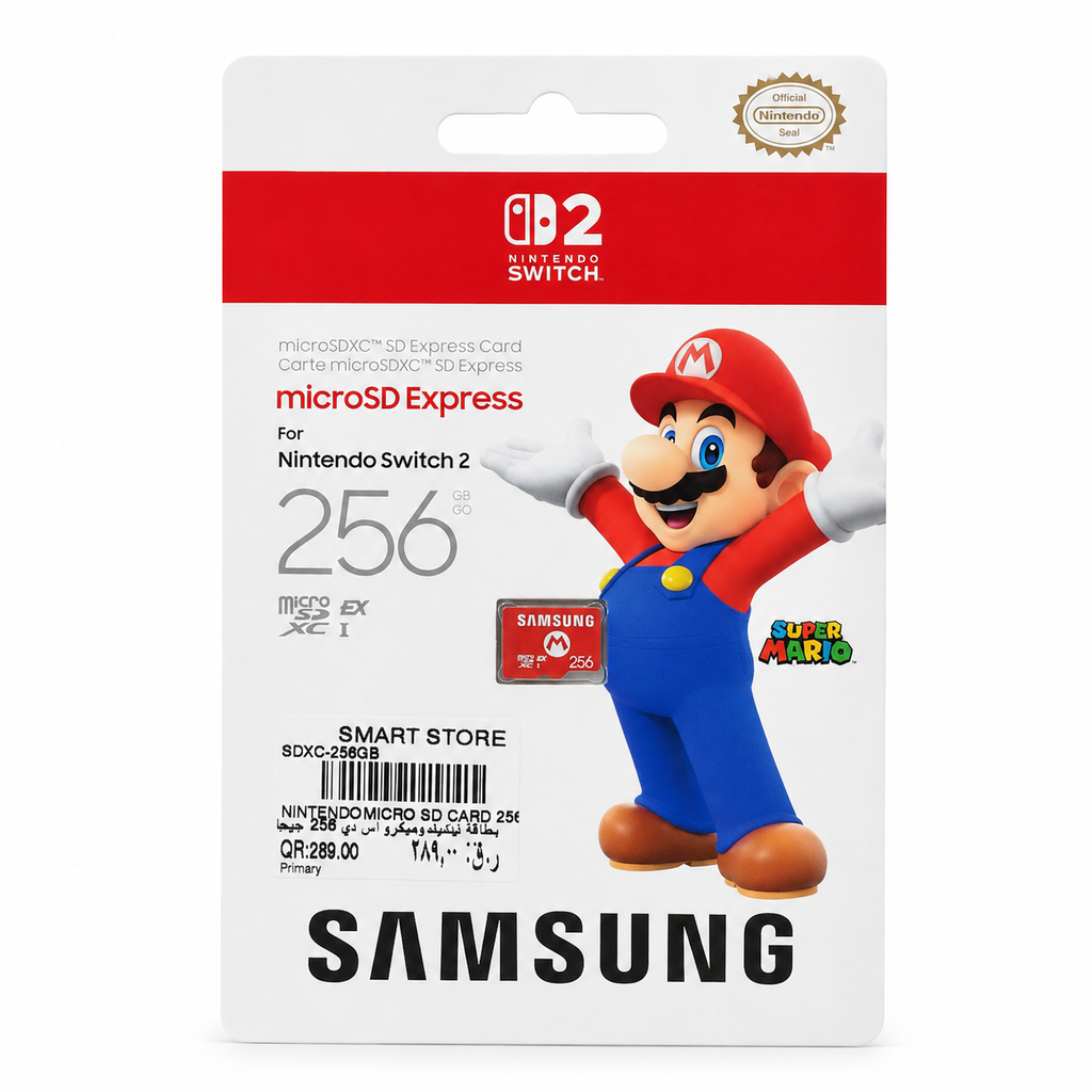 Samsung microSD Express Card 256GB for Nintendo Switch 2 - Super Mario