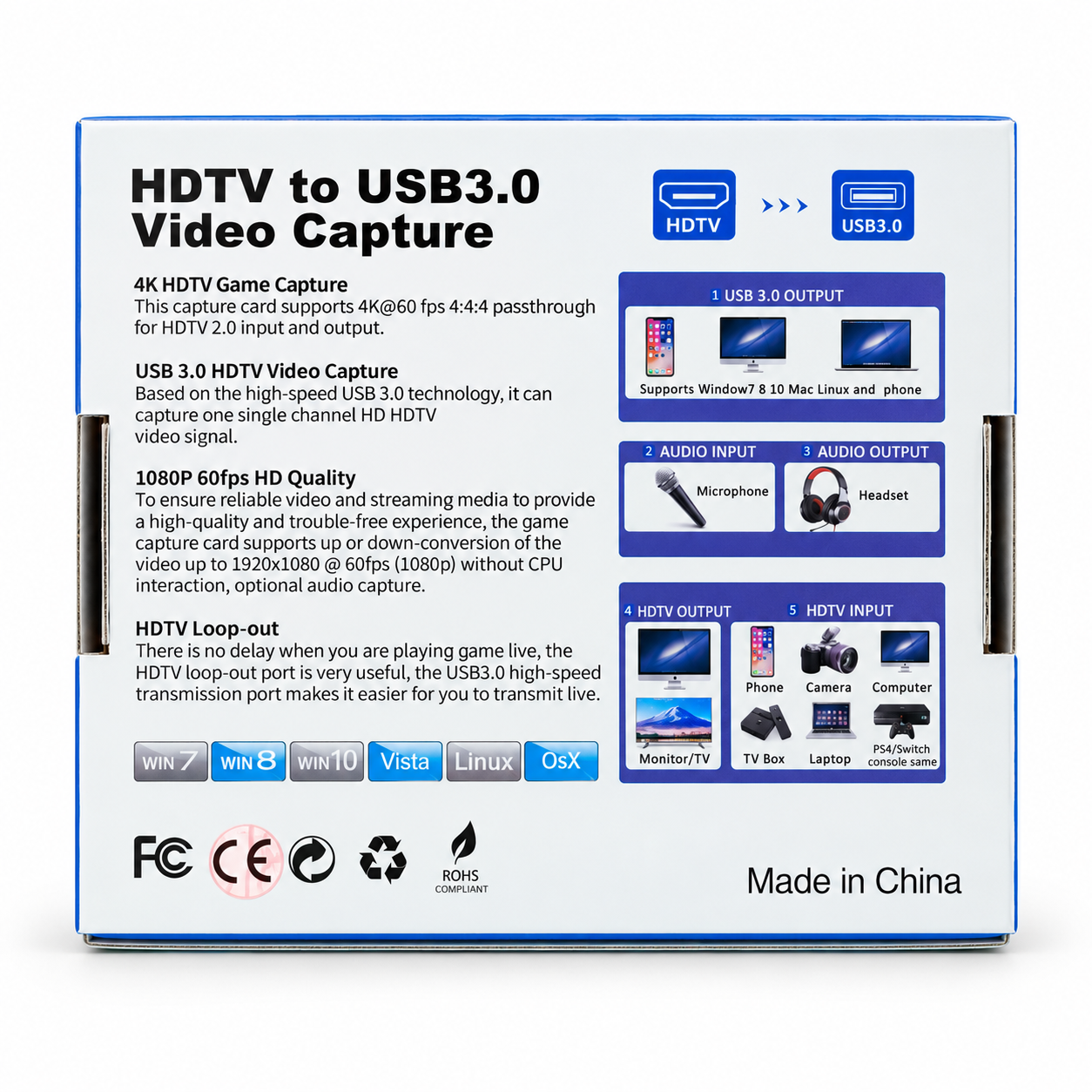 4K USB 3.0 HDMI Video Capture Card with HDMI Loop-Out & 3.5mm Mic Audio Secondary image