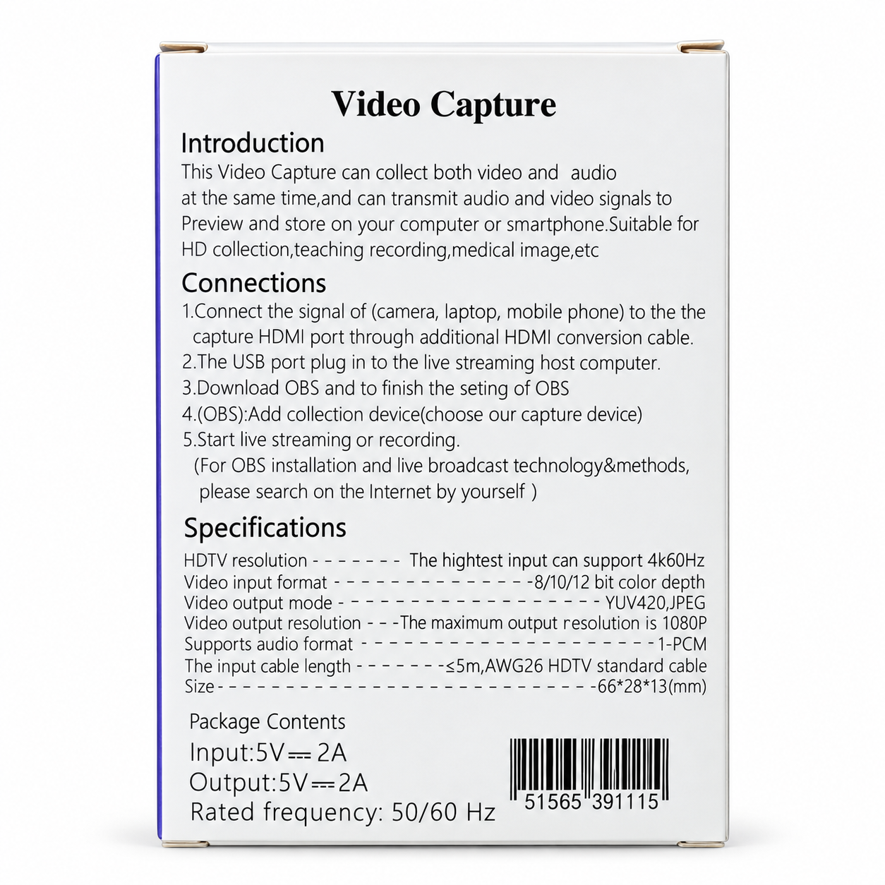 2-in-1 USB-A & USB-C 4K HDMI Video Capture Card Cable Adapter Secondary image