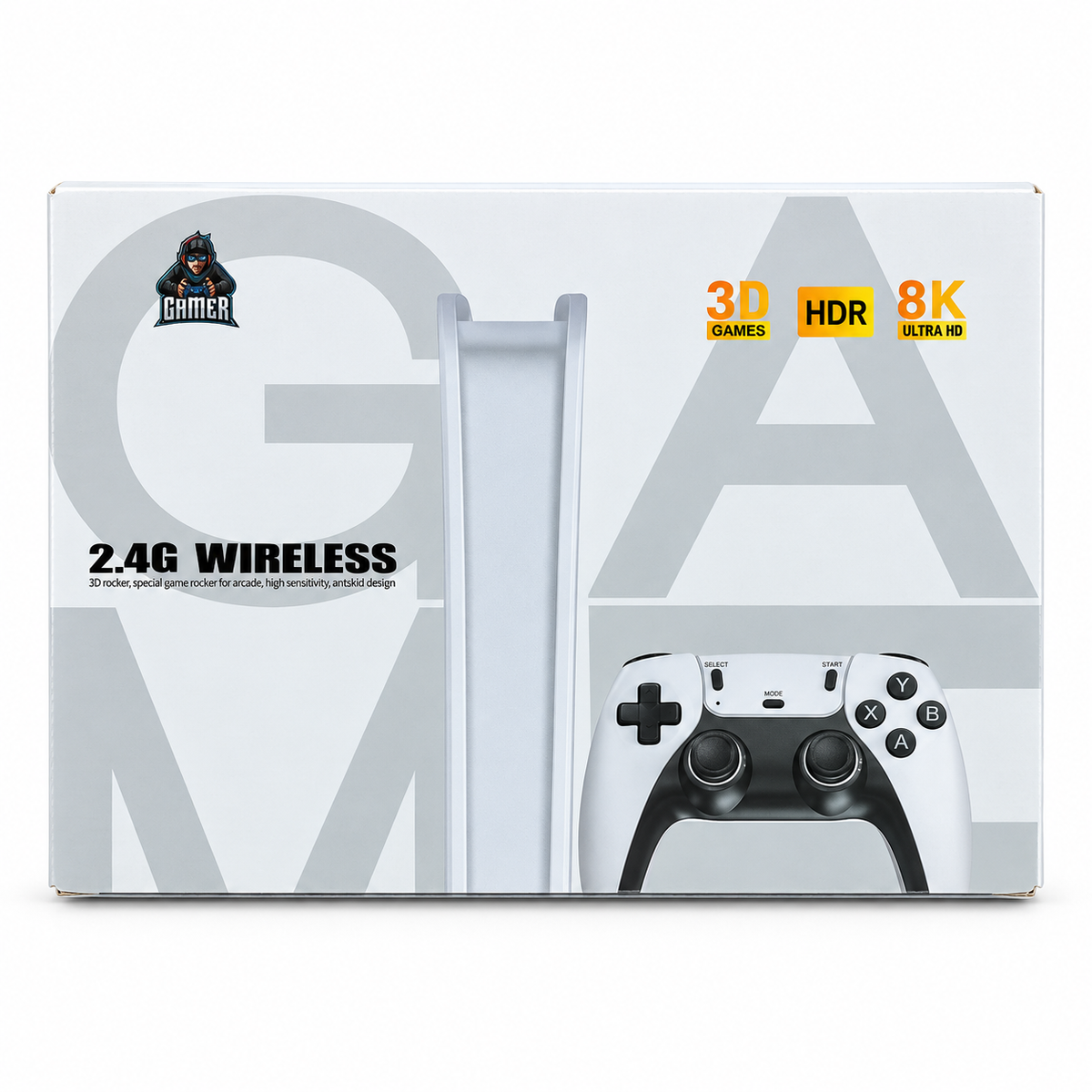 M16 2.4G Wireless 8K Ultra HD Retro Game Stick Console with Dual Gamepads