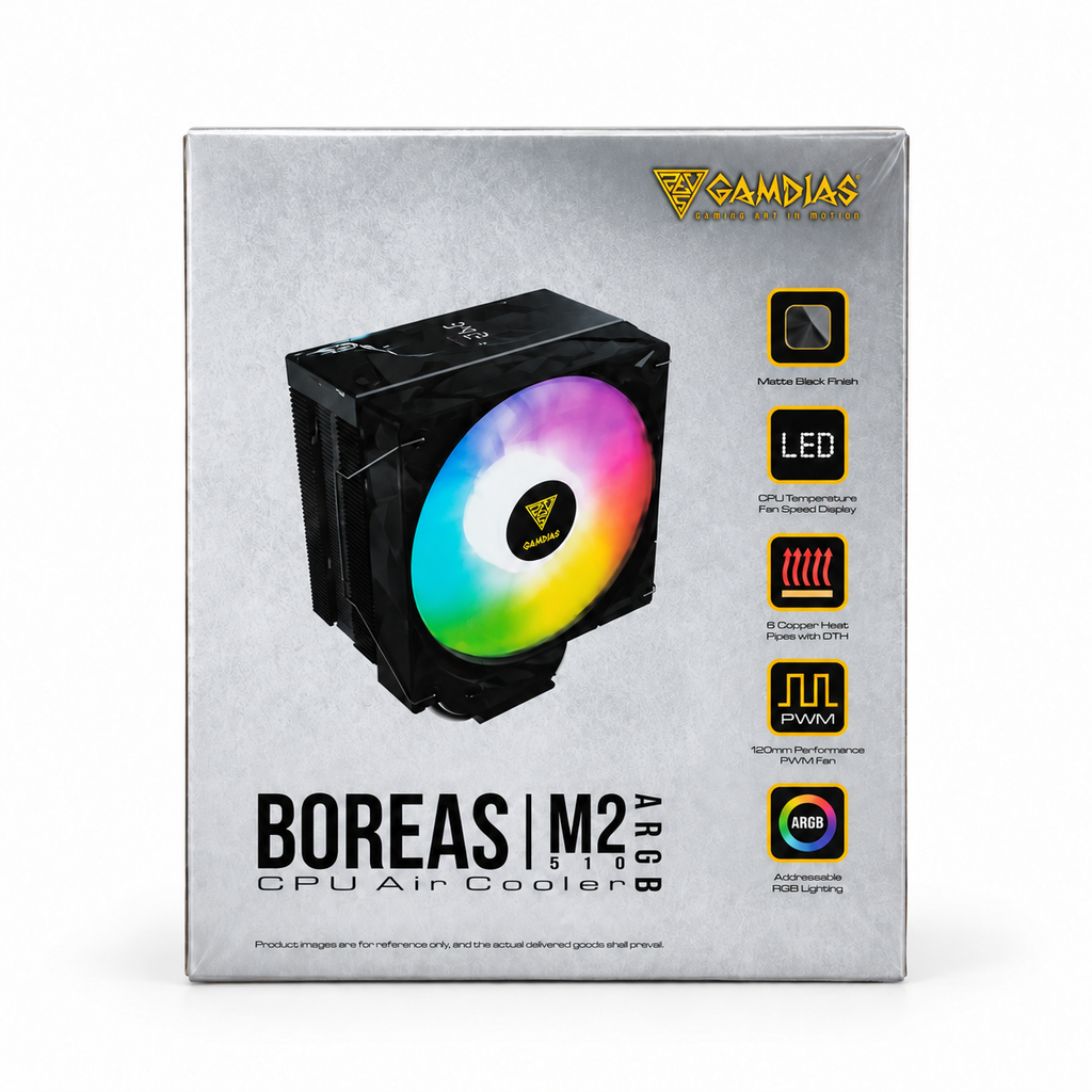 GAMDIAS BOREAS M2-510 ARGB High-Performance CPU Air Cooler
