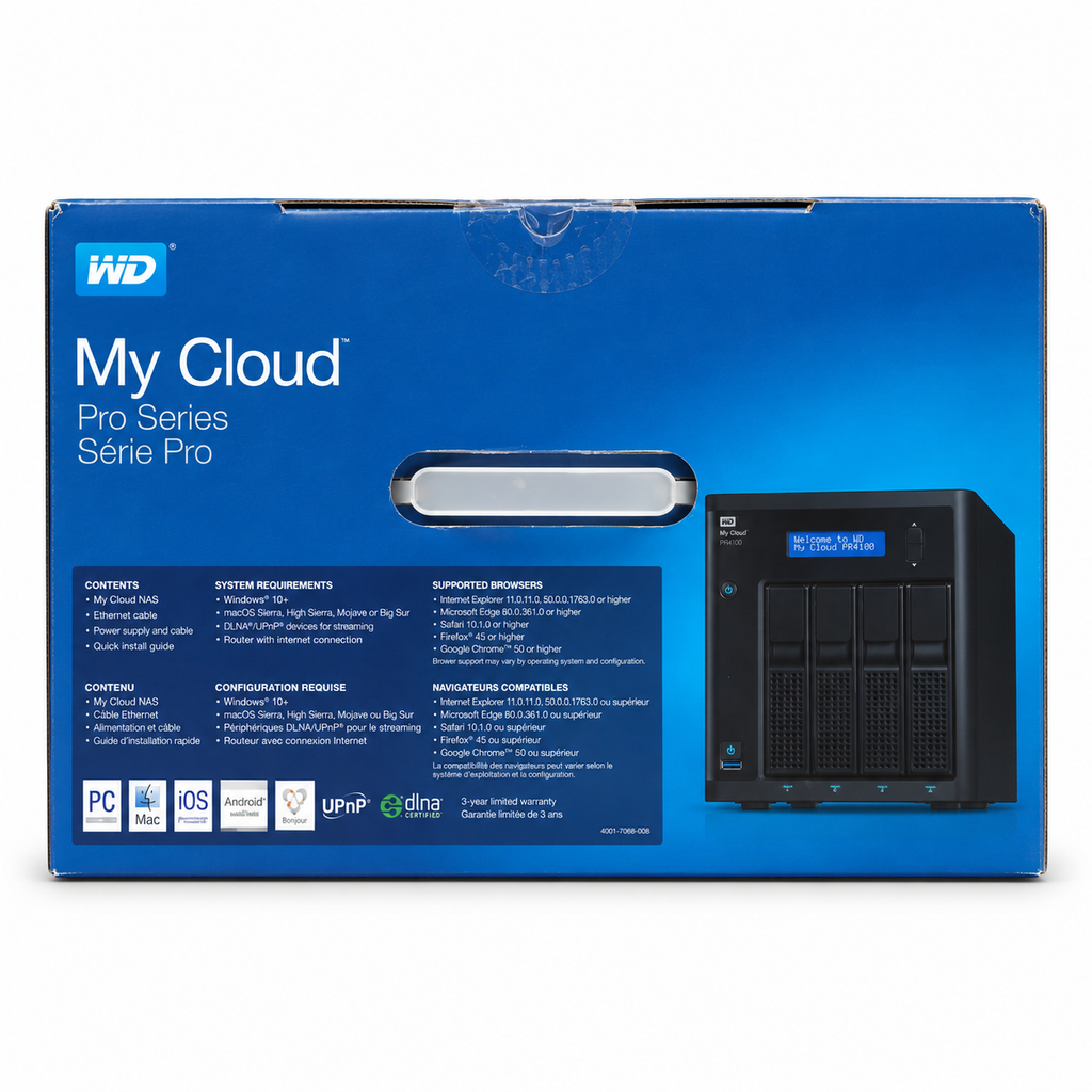 Western Digital WD My Cloud Pro Series PR4100 8TB 4-Bay Network Attached Storage (NAS)