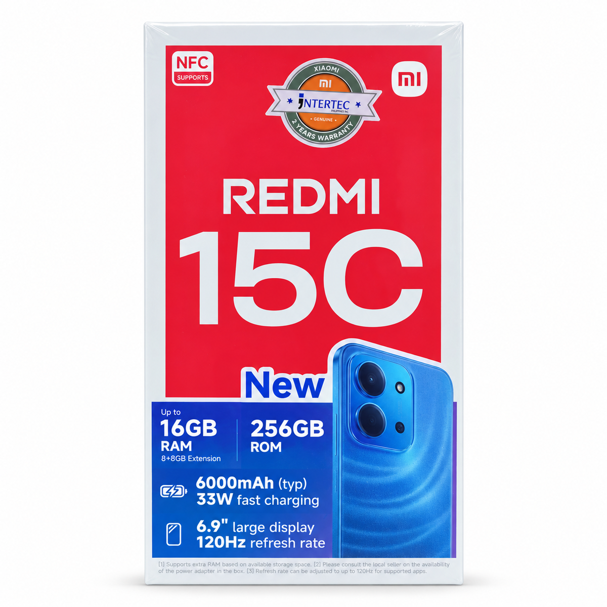 Xiaomi Redmi 15C Smartphone (256GB ROM / 16GB(8+8)RAM / 33W Fast Charging)