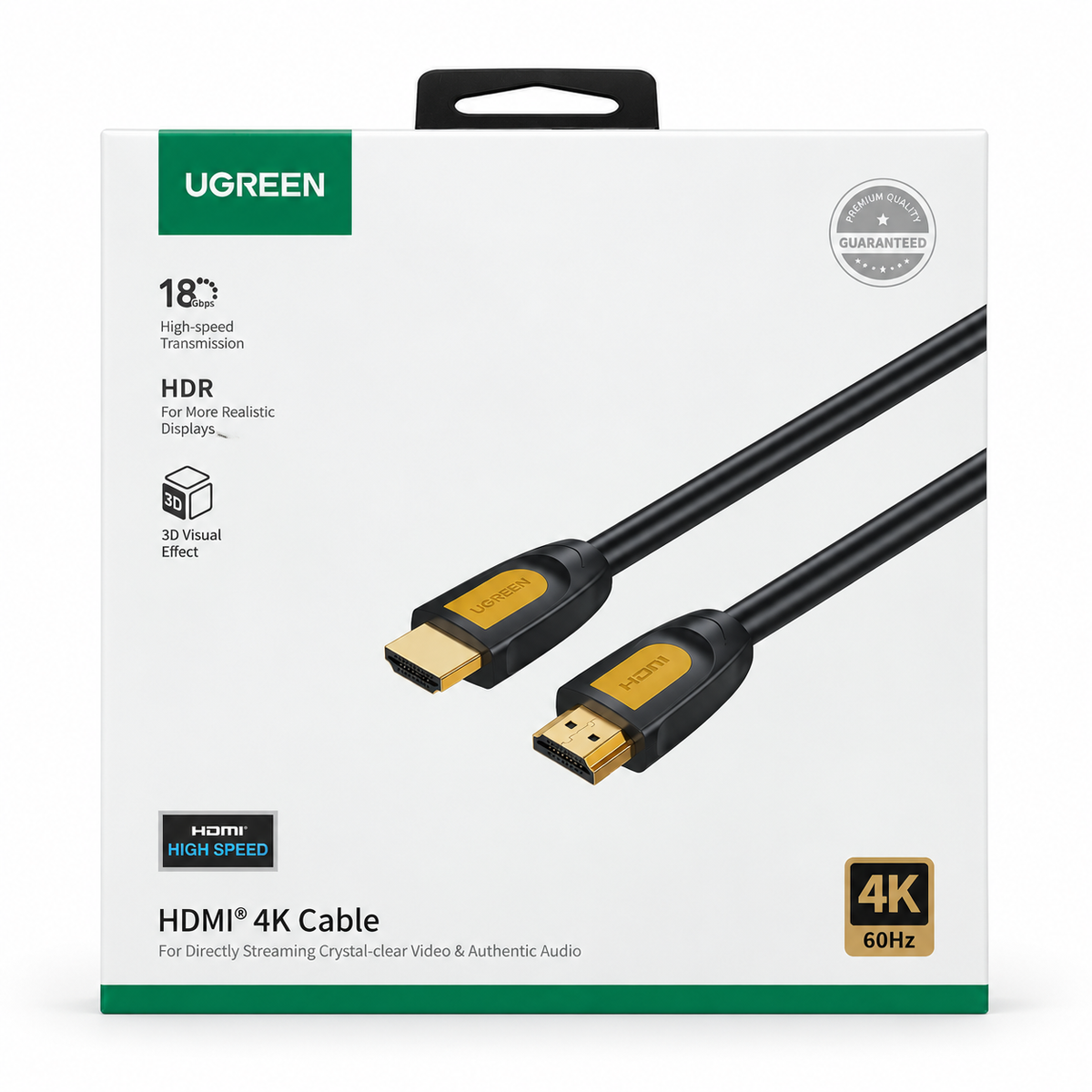 UGREEN High Speed HDMI-M to HDMI-M Cable - 3M-4K@60Hz HDR