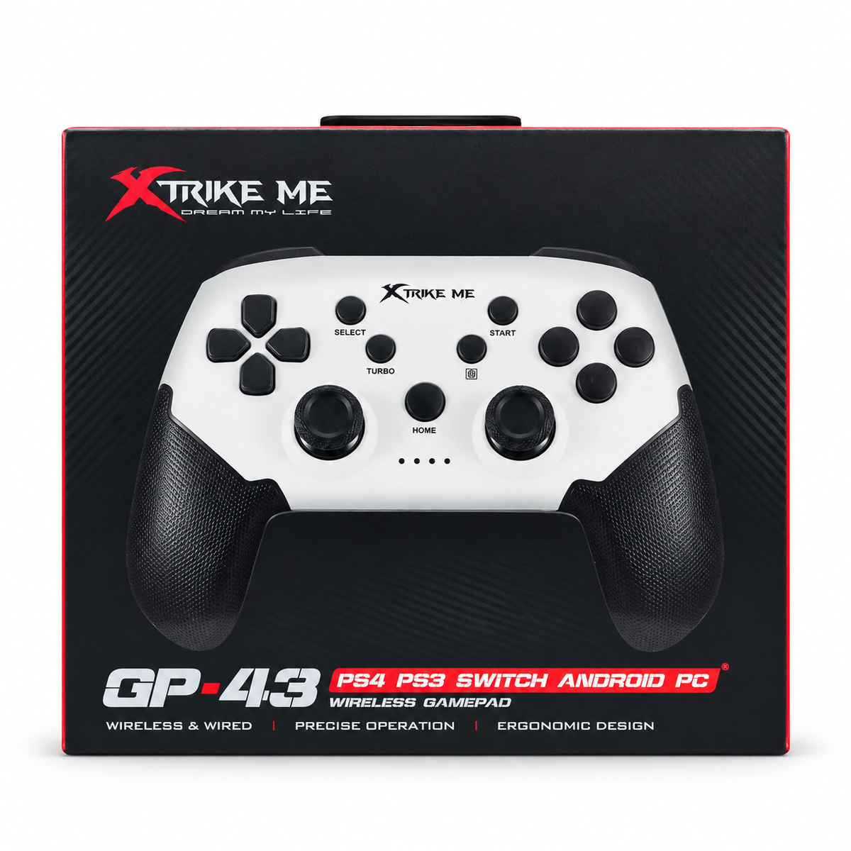 XTRIKE ME GP-43 Multi-Platform Wireless Gamepad with Detachable Phone Bracket
