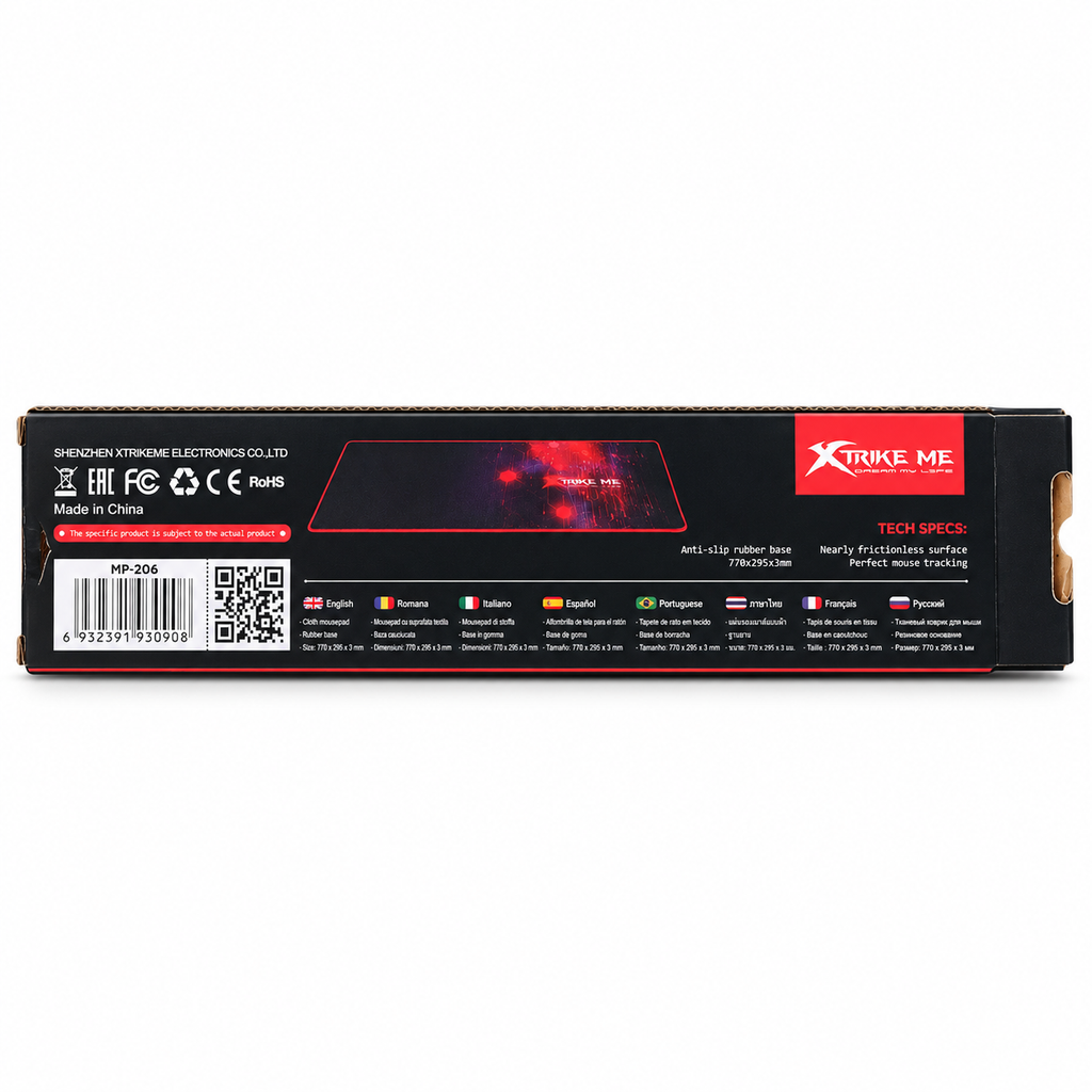 XTRIKE ME MP-206 Microfiber Fabric XL Extended Gaming Mousepad (770 x 295 x 3 mm)