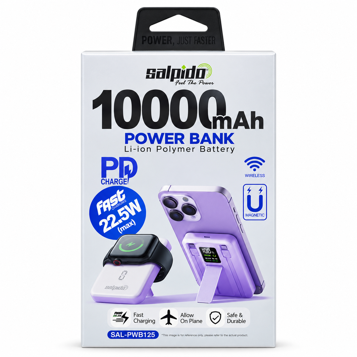 Salpido 10000mAh Magnetic Wireless Power Bank 22.5W with Kickstand (SAL-PWB125)