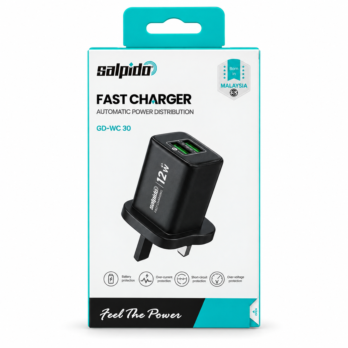 Salpido GD-WC 30 12W Dual USB Fast Wall Charger (UK 3-Pin) Main image