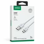 UGREEN US287 2M USB-A-M to USB-C-M 3A Fast Charging & Data Cable - White (60123)