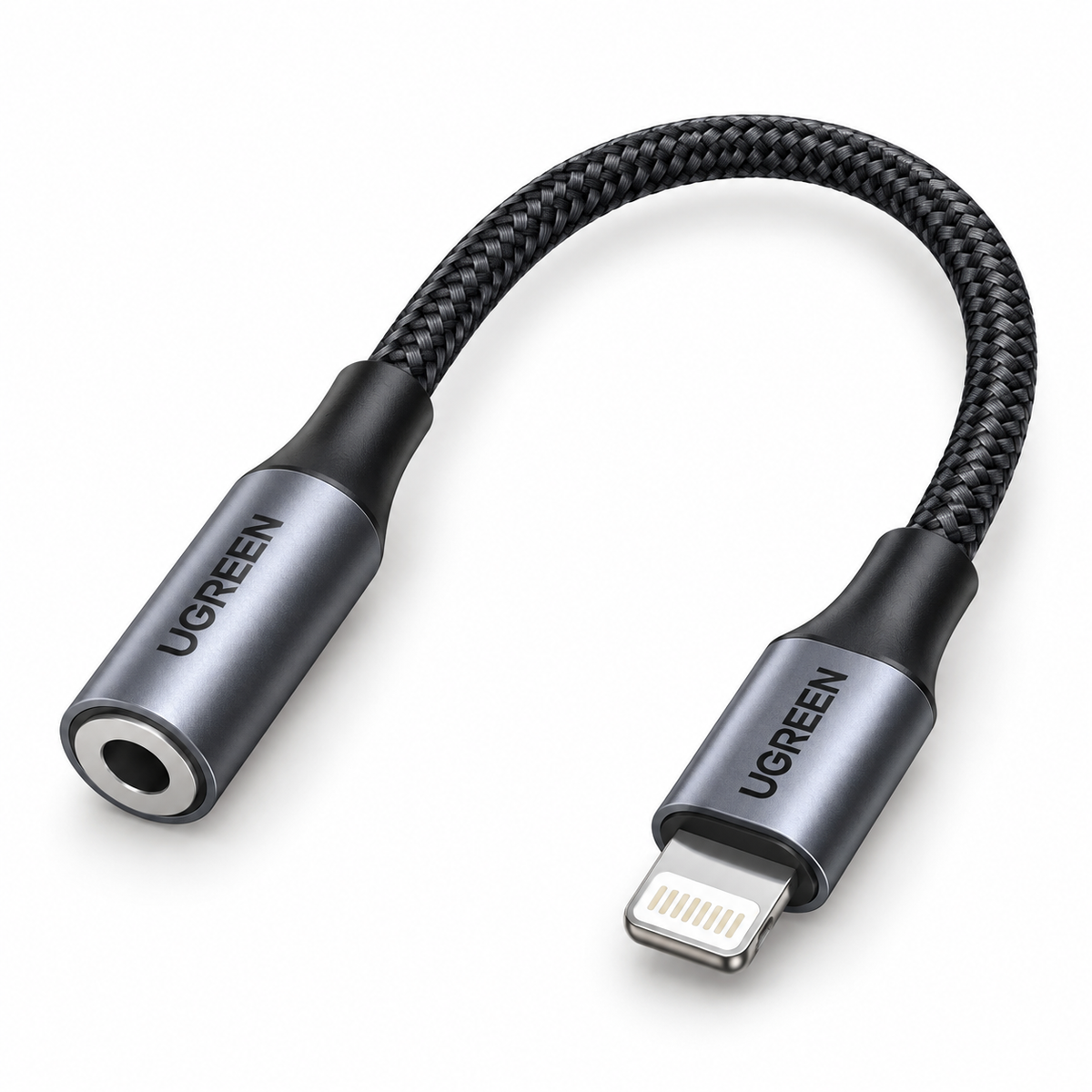 UGREEN Lightning-M to 3.5mm-F Headphone Jack Audio Adapter (Apple MFi)