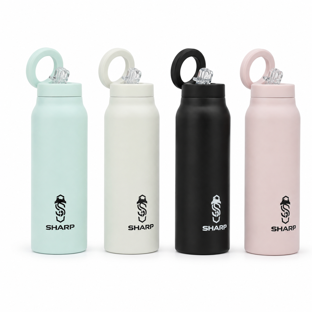 SHARP Matte Drinking Bottle With magnetic Phone Holder