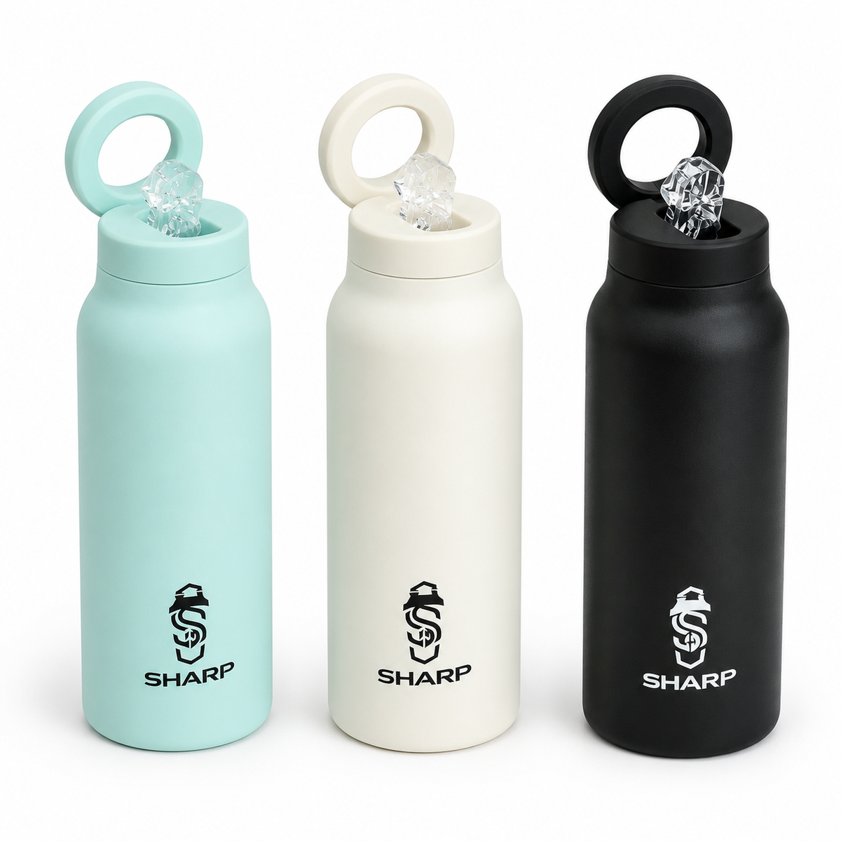 SHARP Matte Drinking Bottle With magnetic Phone Holder