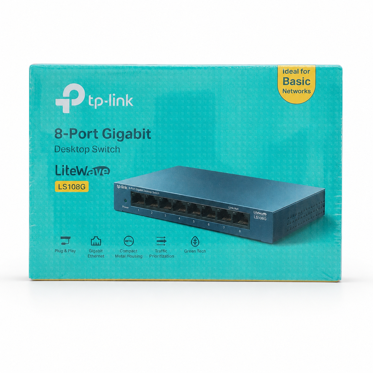 TP-Link LS108G 8-Port Gigabit Desktop Switch - Blue الصورة الرئيسية