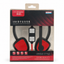 Microkingdom USB Digital Audio Headphones with Microphone - Red/Black