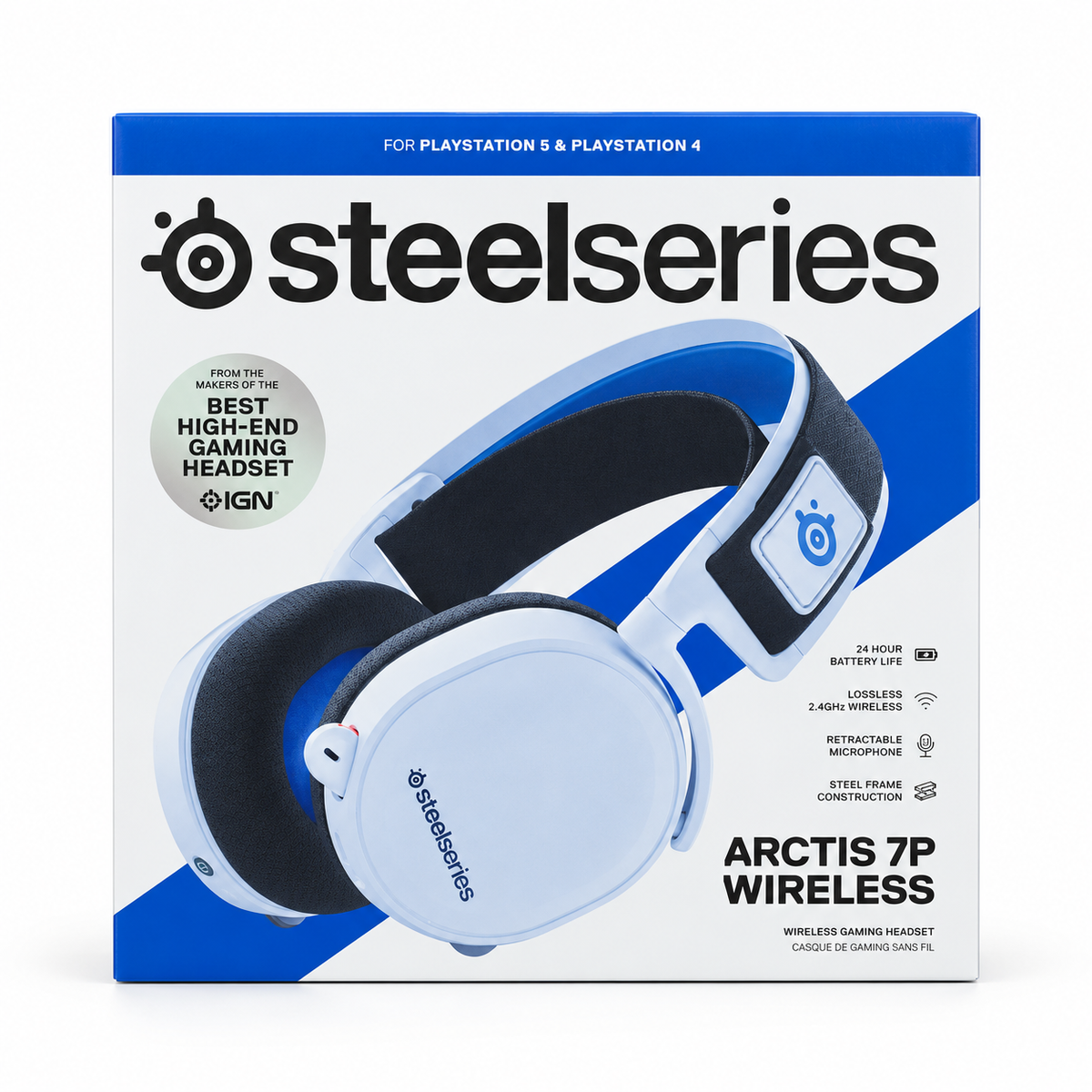 SteelSeries Arctis 7P Wireless Gaming Headset - White