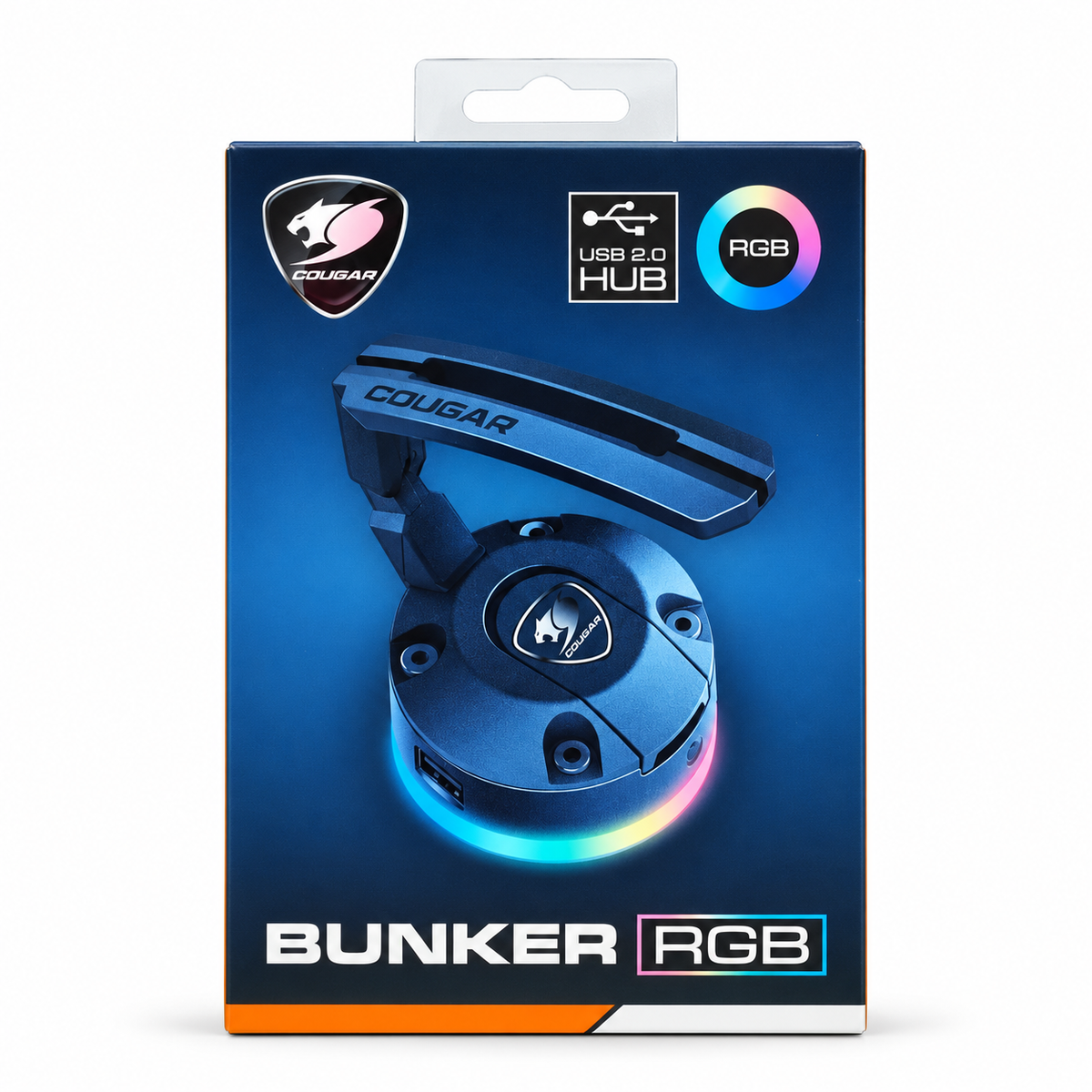 Cougar Bunker RGB Gaming Mouse Bungee with USB Hub - Black الصورة الرئيسية