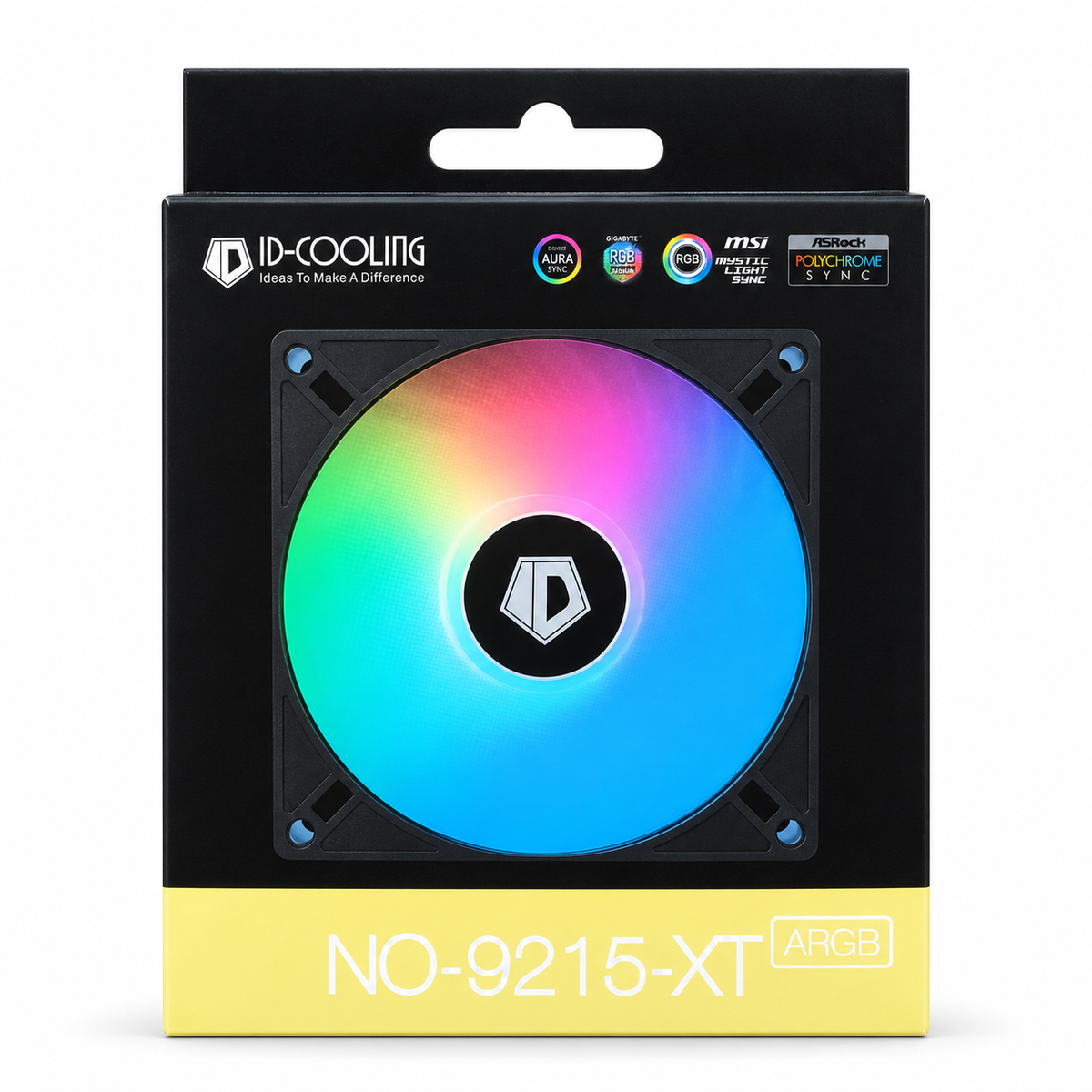 ID-COOLING NO-9215-XT ARGB 92mm Slim PWM Case Fan (15mm Thick) Main image