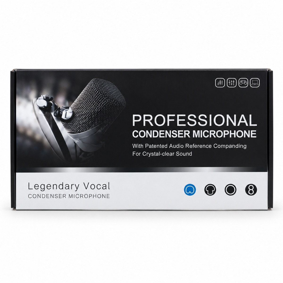 Professional Studio Vocal Condenser Microphone with Audio Companding Main image