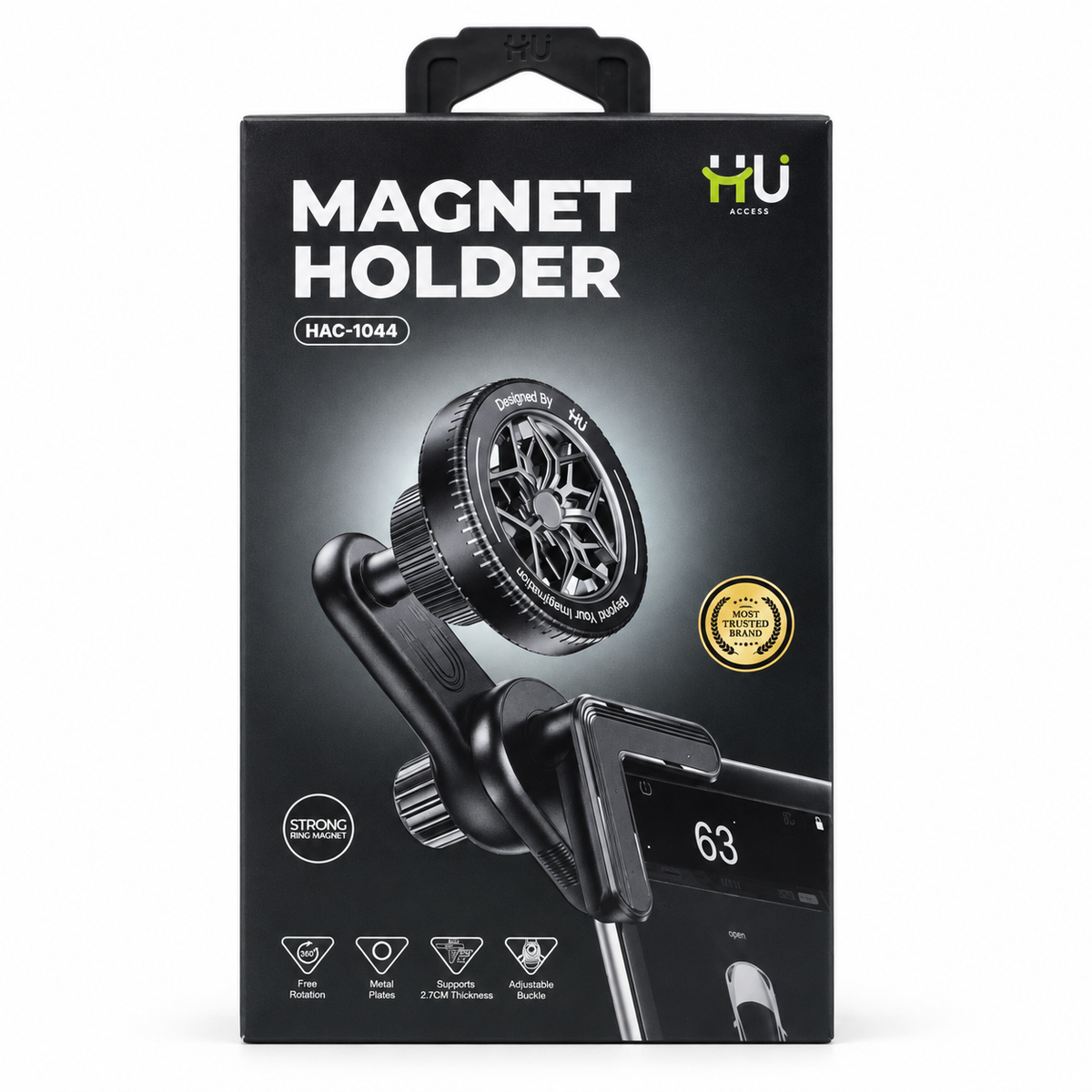 HU Access HAC-1044 Adjustable Magnetic Car Phone Holder