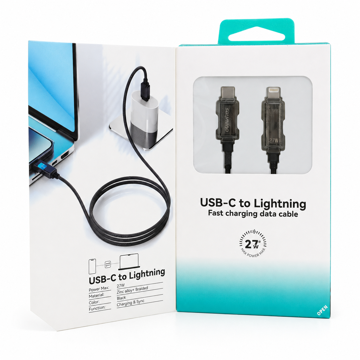 Salpido 27W USB-C to Lightning LED Display Cable - SDC-120 C-L صورة ثانوية