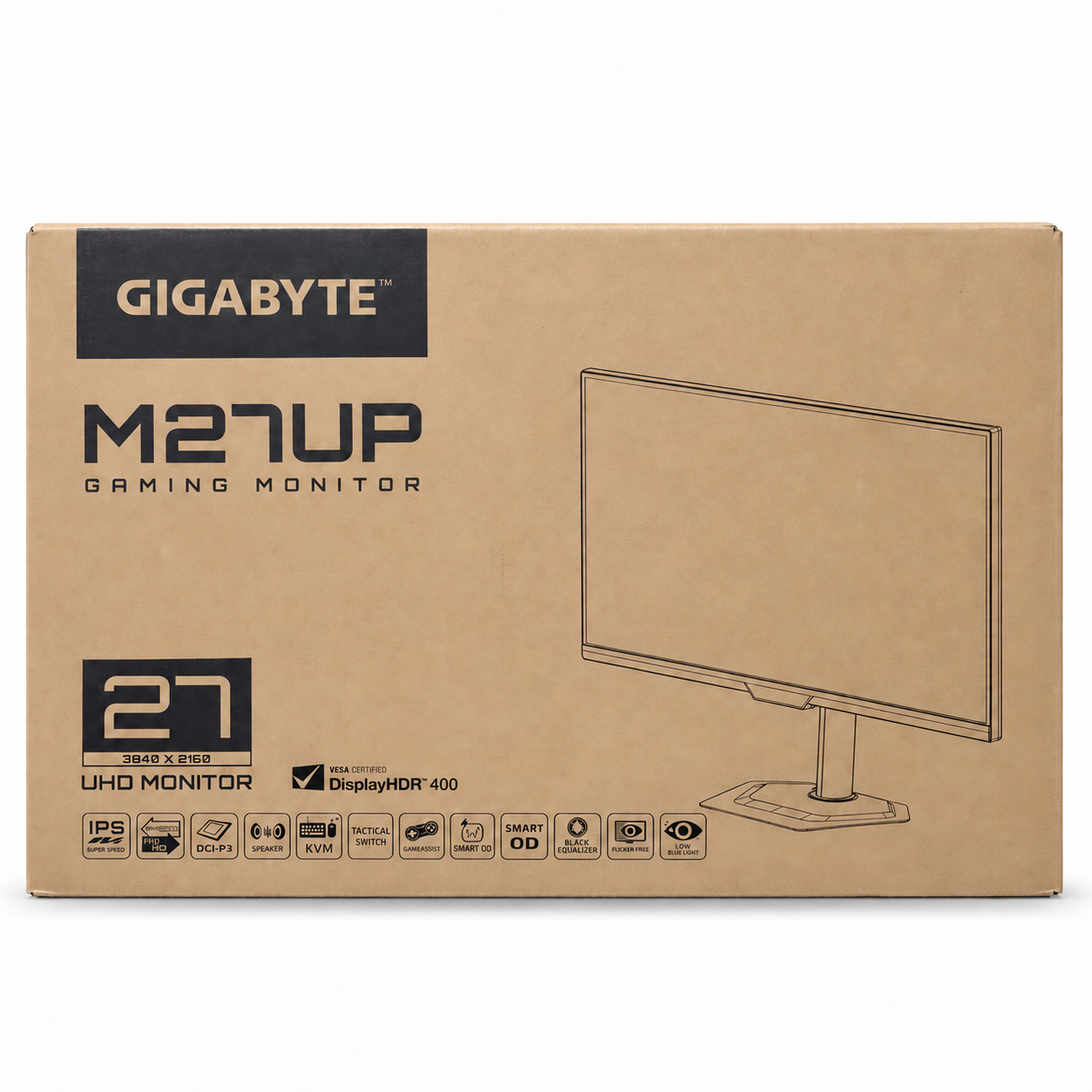 GIGABYTE M27UP 27" 4K UHD 3840x2160 IPS 144Hz/160Hz KVM Gaming Monitor Secondary image