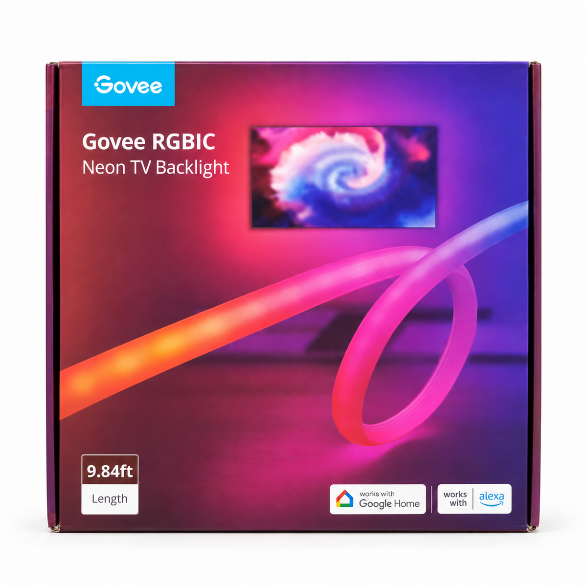 Govee RGBIC Neon TV Backlight 9.84ft (3m) with Smart App & Voice Control